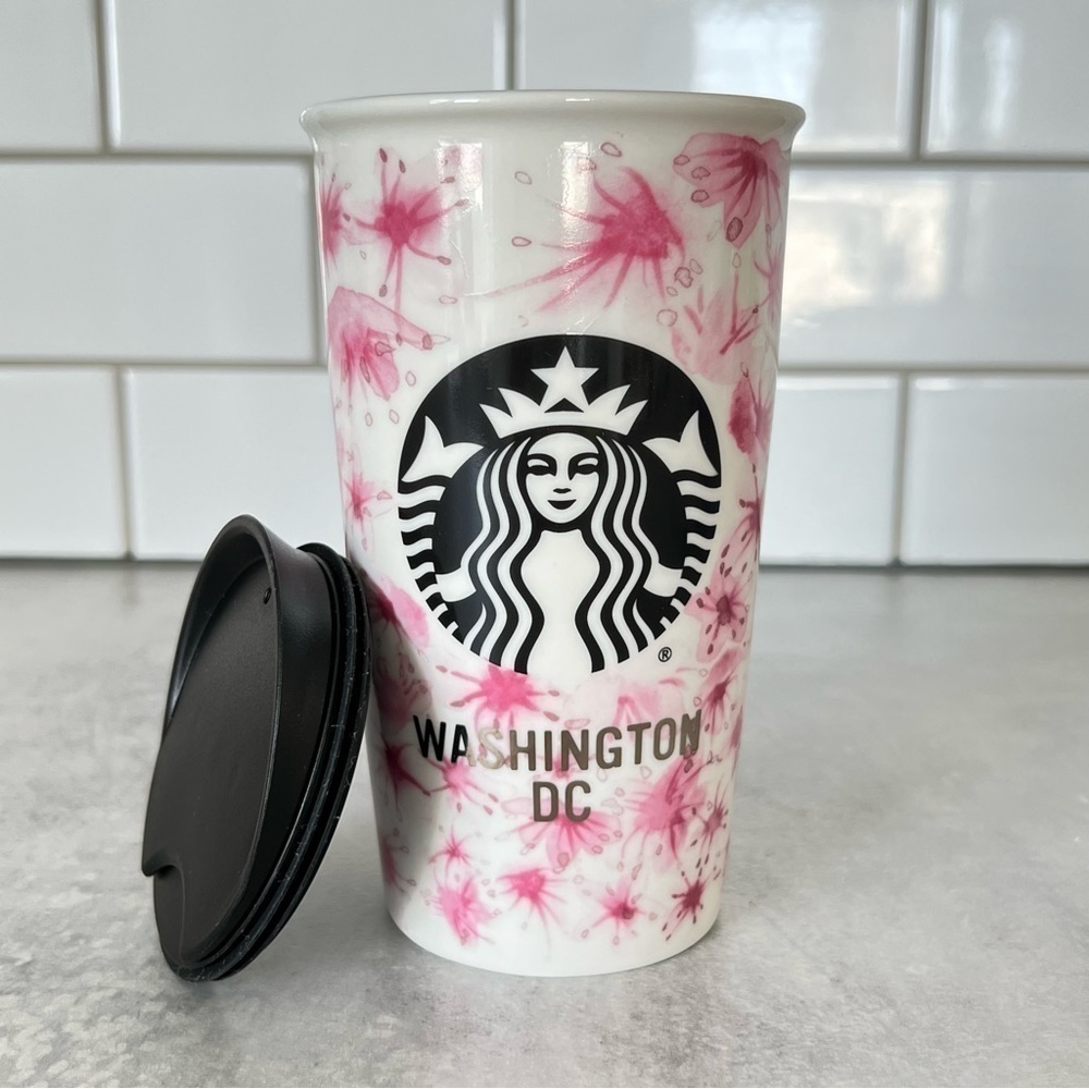 🆕 Starbucks Cherry Blossom Washington, D.C. Double Wall Traveler, 12 fl oz